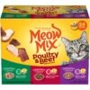 Meow Mix Tender Favorites Poultry & Beef Cat Food Trays Variety Pack -Furry Friends 100237 MAIN. AC SS1800 V1670940413