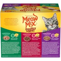 Meow Mix Tender Favorites Poultry & Beef Cat Food Trays Variety Pack -Furry Friends 100237 PT1. AC SS1800 V1670940346