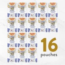 Fancy Feast Classic Broths With Tuna, Shrimp & Whitefish Supplemental Wet Cat Food Pouches -Furry Friends 101733 PT6. AC SS1800 V1697715449