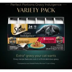 Sheba Gravy Indulgence Chicken & Beef In Extra Gravy Variety Pack Grain-Free Adult Wet Cat Food, 2.64-oz Can, Case Of 12 13 Sheba Gravy Indulgence Chicken & Beef In Extra Gravy Variety Pack Grain-Free Adult Wet Cat Food, 2.64-oz Can, Case Of 12 -Furry Friends 1017678 PT2. AC SS1800 V1700599152