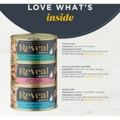 Reveal Natural Fish In Broth Variety Pack Grain-Free Wet Cat Food, 2.47-oz Can, Case Of 8 -Furry Friends 1017974 PT2. AC SS1800 V1700598870