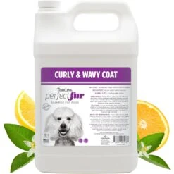 TropiClean PerfectFur Detangling For Curly & Wavy Coats 5:1 Concentrated Groomer Gallon Dog & Cat Shampoo, 1-gal Bottle