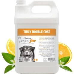 TropiClean PerfectFur Shedding Control For Thick Double Coats 5:1 Concentrated Groomer Gallon Dog & Cat Shampoo, 1-gal Bottle
