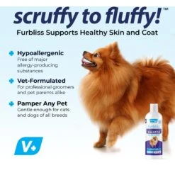 Vetnique Labs Furbliss Hypoallergenic Sensitive Skin Dog & Cat Shampoo, Fragrance Free, 16-oz Bottle -Furry Friends 1021614 PT2. AC SS1800 V1701361963