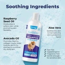Vetnique Labs Furbliss Hypoallergenic Sensitive Skin Dog & Cat Shampoo, Fragrance Free, 16-oz Bottle -Furry Friends 1021614 PT3. AC SS1800 V1701361962