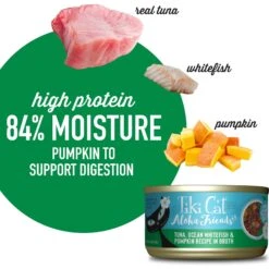 Tiki Cat Aloha Friends Tuna With Ocean Whitefish & Pumpkin Grain-Free Wet Cat Food 14 Tiki Cat Aloha Friends Tuna With Ocean Whitefish & Pumpkin Grain-Free Wet Cat Food -Furry Friends 102913 PT4. AC SS1800 V1650461241