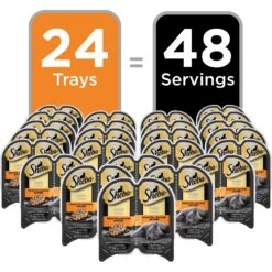 Sheba Perfect Portions Grain-Free Roasted Chicken Cuts In Gravy Entree Adult Wet Cat Food Trays -Furry Friends 103404 PT2. AC SS1800 V1626994024