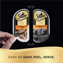 Sheba Perfect Portions Grain-Free Roasted Chicken Cuts In Gravy Entree Adult Wet Cat Food Trays -Furry Friends 103404 PT4. AC SS1800 V1626991575