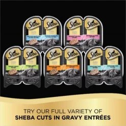Sheba Perfect Portions Grain-Free Roasted Chicken Cuts In Gravy Entree Adult Wet Cat Food Trays -Furry Friends 103404 PT5. AC SS1800 V1626990717