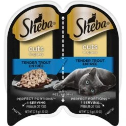 Sheba Perfect Portions Grain-Free Tender Trout Cuts In Gravy Entree Wet Adult Cat Food Trays