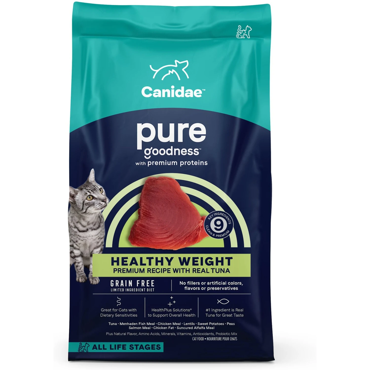 CANIDAE Grain-Free PURE Limited Ingredient Indoor Tuna Formula Dry Cat Food 3 CANIDAE Grain-Free PURE Limited Ingredient Indoor Tuna Formula Dry Cat Food
