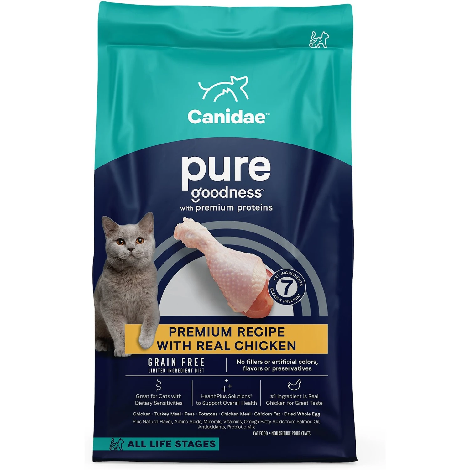 CANIDAE Grain-Free PURE Limited Ingredient Chicken Recipe Dry Cat Food 3 CANIDAE Grain-Free PURE Limited Ingredient Chicken Recipe Dry Cat Food