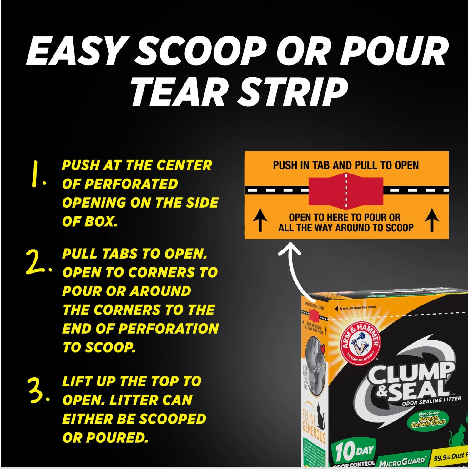 Arm & Hammer Litter Clump & Seal MicroGuard Odor Sealing Clumping Cat Litter With 10 Days Of Odor Control 5 Arm & Hammer Litter Clump & Seal MicroGuard Odor Sealing Clumping Cat Litter With 10 Days Of Odor Control - Image 3