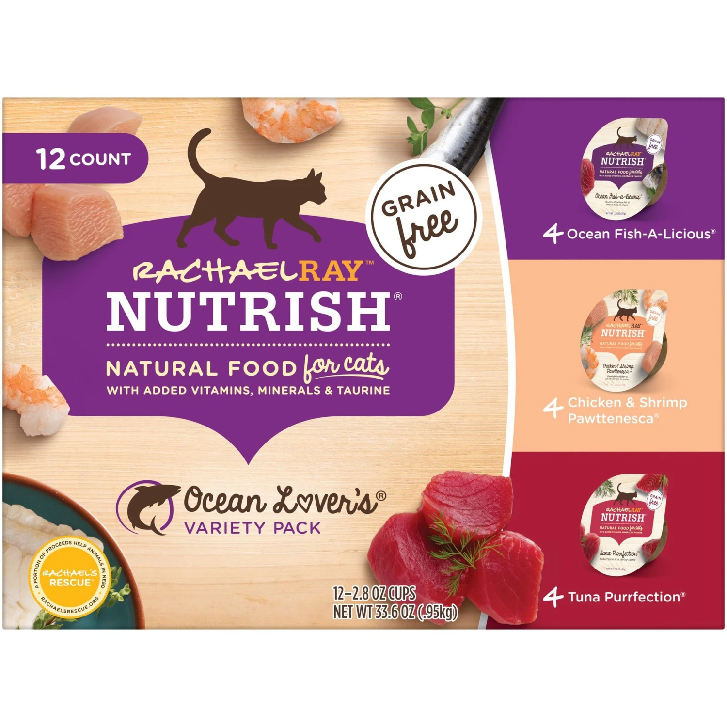 Rachael Ray Nutrish Ocean Lovers Variety Pack Natural Grain-Free Wet Cat Food 3 Rachael Ray Nutrish Ocean Lovers Variety Pack Natural Grain-Free Wet Cat Food