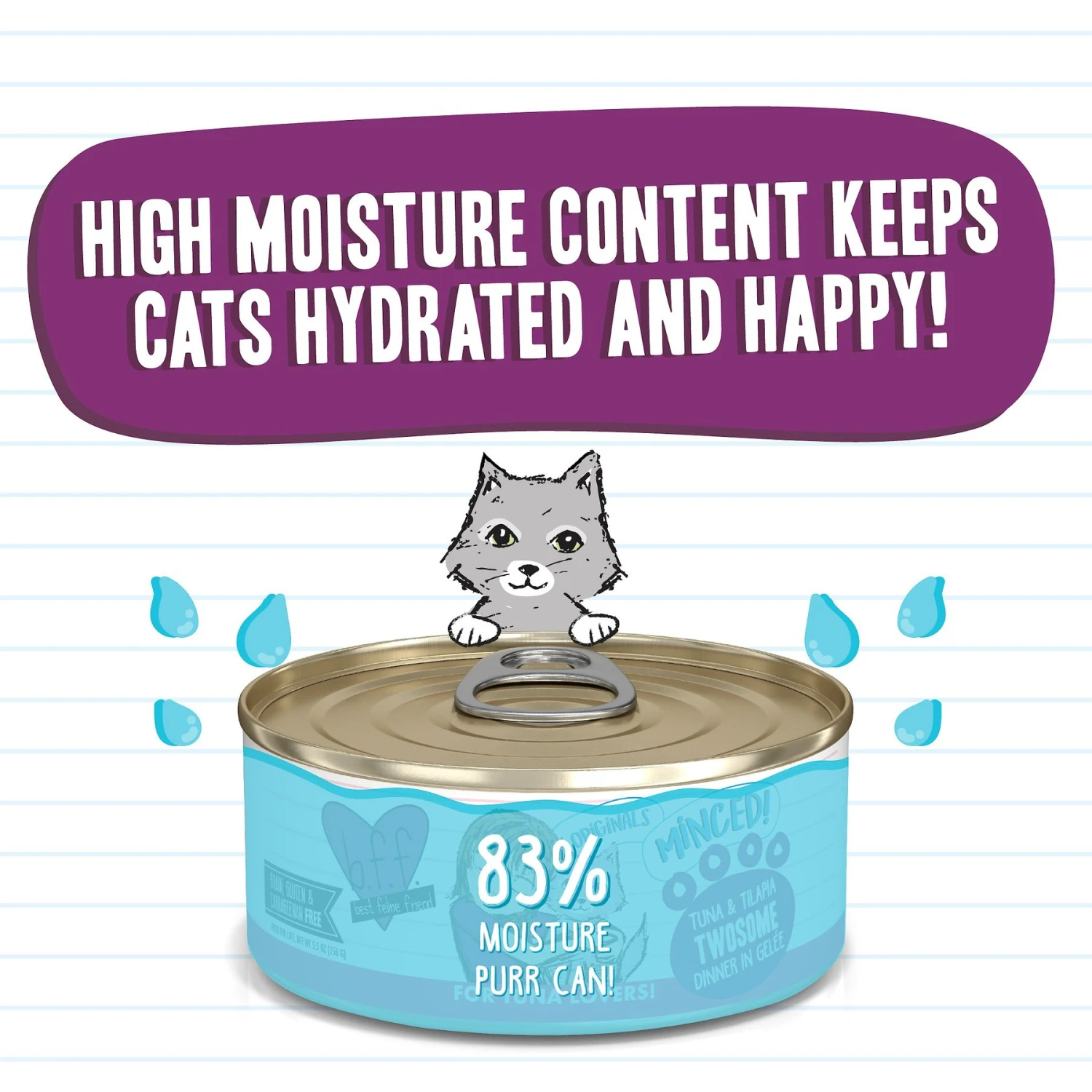 BFF Tuna & Tilapia Twosome Dinner In Gelee Canned Cat Food 6 BFF Tuna & Tilapia Twosome Dinner In Gelee Canned Cat Food - Image 4