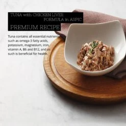 Fussie Cat Premium Tuna With Chicken Liver Formula In Aspic Grain-Free Canned Cat Food, 2.8-oz, Case Of 24 9 Fussie Cat Premium Tuna With Chicken Liver Formula In Aspic Grain-Free Canned Cat Food, 2.8-oz, Case Of 24 -Furry Friends 105710 PT1. AC SS1800 V1642558027