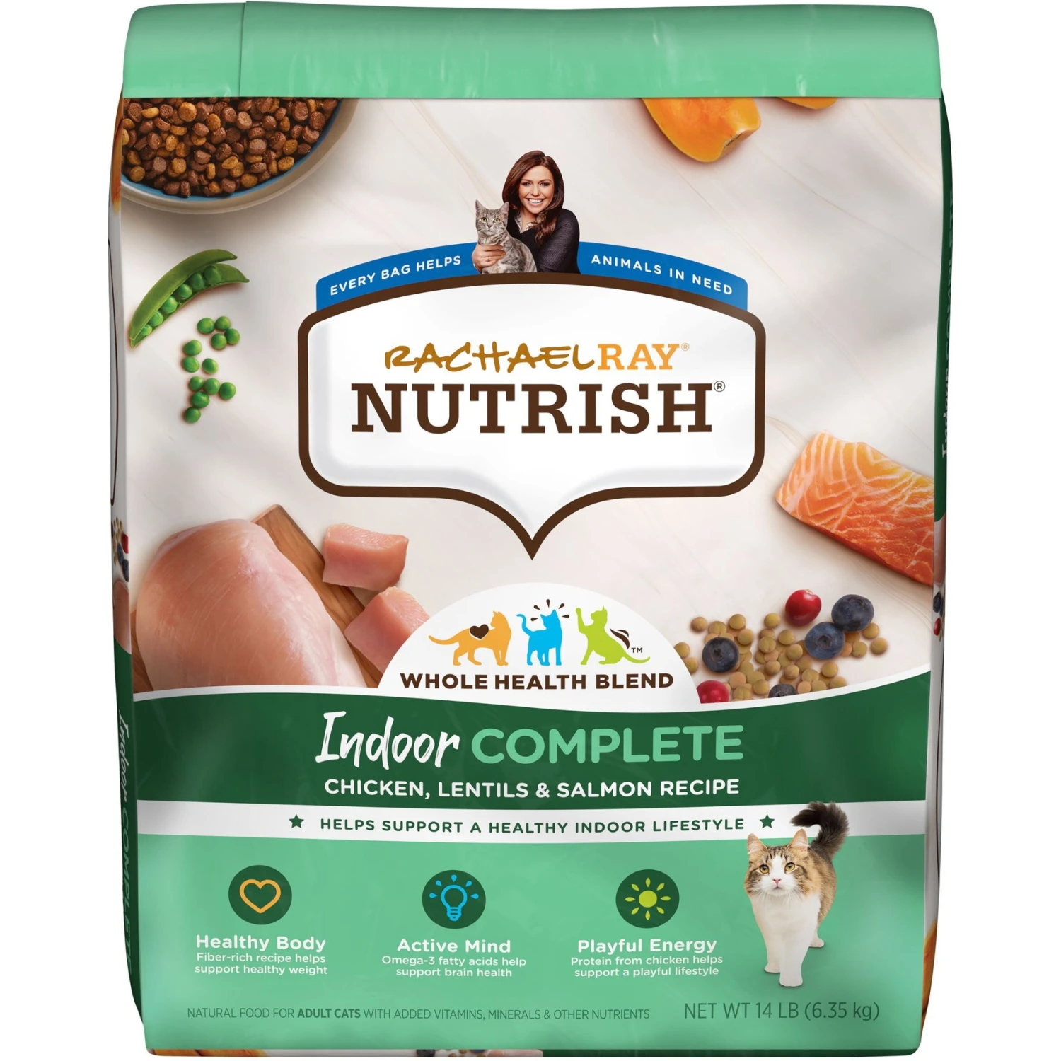 Rachael Ray Nutrish Indoor Complete Chicken With Lentils & Salmon Recipe Natural Dry Cat Food 3 Rachael Ray Nutrish Indoor Complete Chicken With Lentils & Salmon Recipe Natural Dry Cat Food