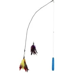 Pet Fit For Life 2 Feather Wand Cat Toy, Red & Purple -Furry Friends 109320 PT3. AC SS1800 V1589320684
