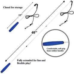 Pet Fit For Life 2 Feather Retractable Wand Cat Toy, Blue & Green 14 Pet Fit For Life 2 Feather Retractable Wand Cat Toy, Blue & Green -Furry Friends 109322 PT4. AC SS1800 V1494537403