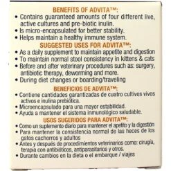 VetOne Advita Probiotic Nutritional Cat Supplement -Furry Friends 109380 PT2. AC SS1800 V1506627947