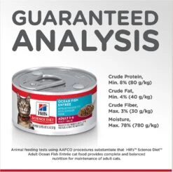 Hill's Science Diet Adult Ocean Fish Entree Canned Cat Food -Furry Friends 110299 PT6. AC SS1800 V1598151673