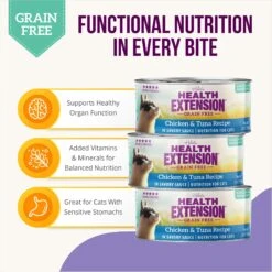 Health Extension Grain-Free Chicken & Tuna Recipe Canned Cat Food -Furry Friends 110489 PT5. AC SS1800 V1693319391