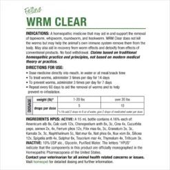 HomeoPet WRM Clear Dewormer For Hookworms, Roundworms, Tapeworms & Whipworms For Cats 13 HomeoPet WRM Clear Dewormer For Hookworms, Roundworms, Tapeworms & Whipworms For Cats -Furry Friends 110735 PT5. AC SS1800 V1689368706
