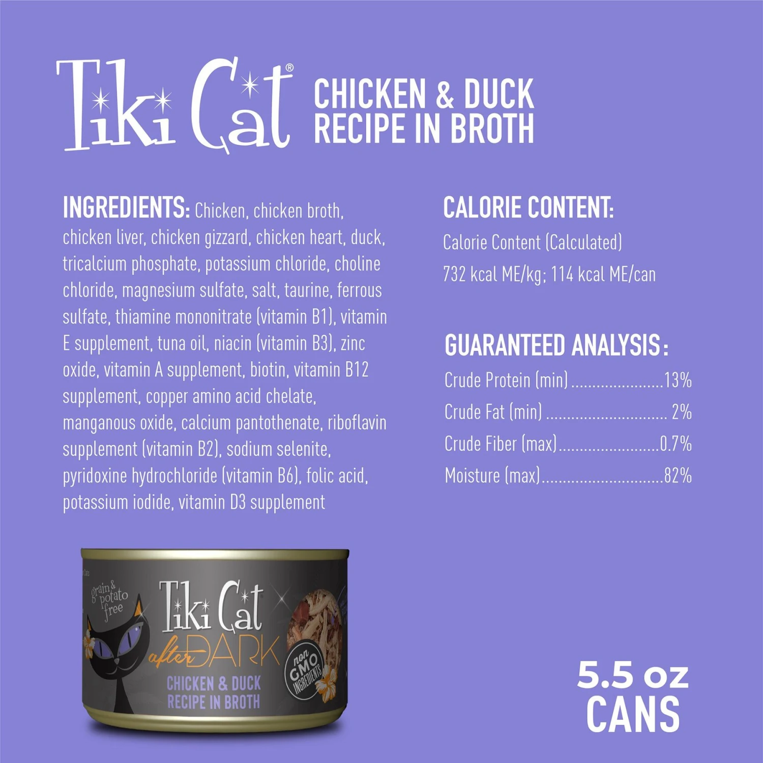 Tiki Cat After Dark Chicken & Duck Canned Cat Food 5 Tiki Cat After Dark Chicken & Duck Canned Cat Food - Image 3
