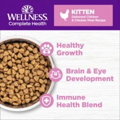 Wellness Complete Health Natural Grain-Free Deboned Chicken & Chicken Meal Dry Kitten Food -Furry Friends 114499 PT2. AC SS1800 V1636502785