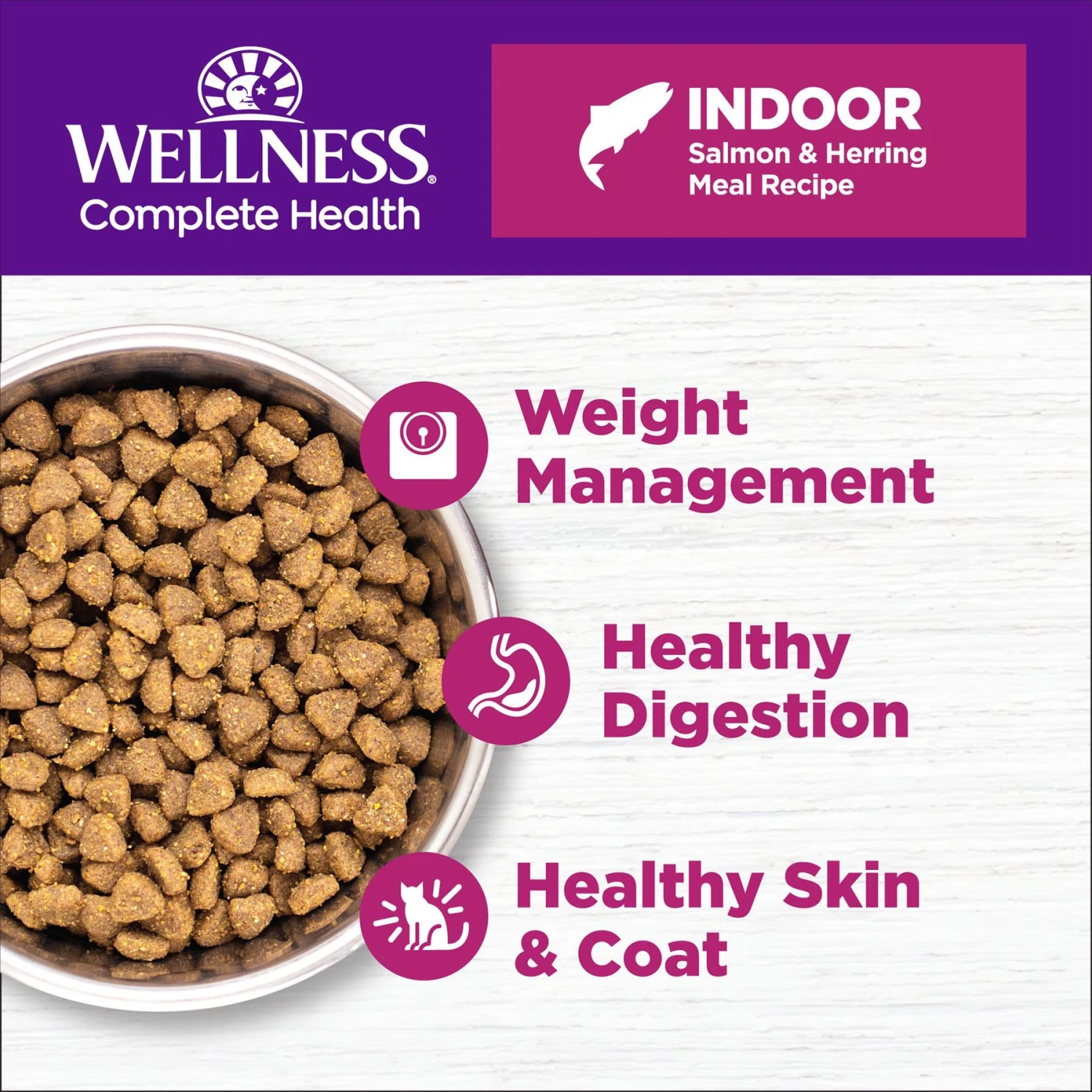 Wellness Complete Health Natural Grain-Free Salmon & Herring Dry Cat Food 6 Wellness Complete Health Natural Grain-Free Salmon & Herring Dry Cat Food - Image 4