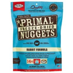 Primal Rabbit Formula Nuggets Grain-Free Raw Freeze-Dried Cat Food