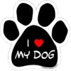 Imagine This Company "I Love My Dog" Magnet, Paw Shape -Furry Friends 114970 MAIN. AC SS1800 V1639614113
