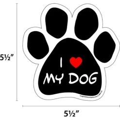 Imagine This Company "I Love My Dog" Magnet, Paw Shape 7 Imagine This Company "I Love My Dog" Magnet, Paw Shape -Furry Friends 114970 PT1. AC SS1800 V1639613810