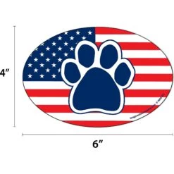 Imagine This Company American Flag Paw Print Magnet -Furry Friends 115093 PT1. AC SS1800 V1636674690