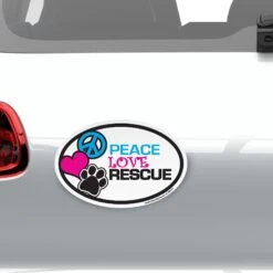 Imagine This Company "Peace, Love, Rescue" Magnet 8 Imagine This Company "Peace, Love, Rescue" Magnet -Furry Friends 115097 PT2. AC SS1800 V1636675288