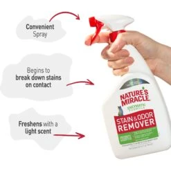 Nature's Miracle Cat Enzymatic Stain Remover & Odor Eliminator Spray, 32-oz Bottle 14 Nature's Miracle Cat Enzymatic Stain Remover & Odor Eliminator Spray, 32-oz Bottle -Furry Friends 115440 PT3. AC SS1800 V1701453402