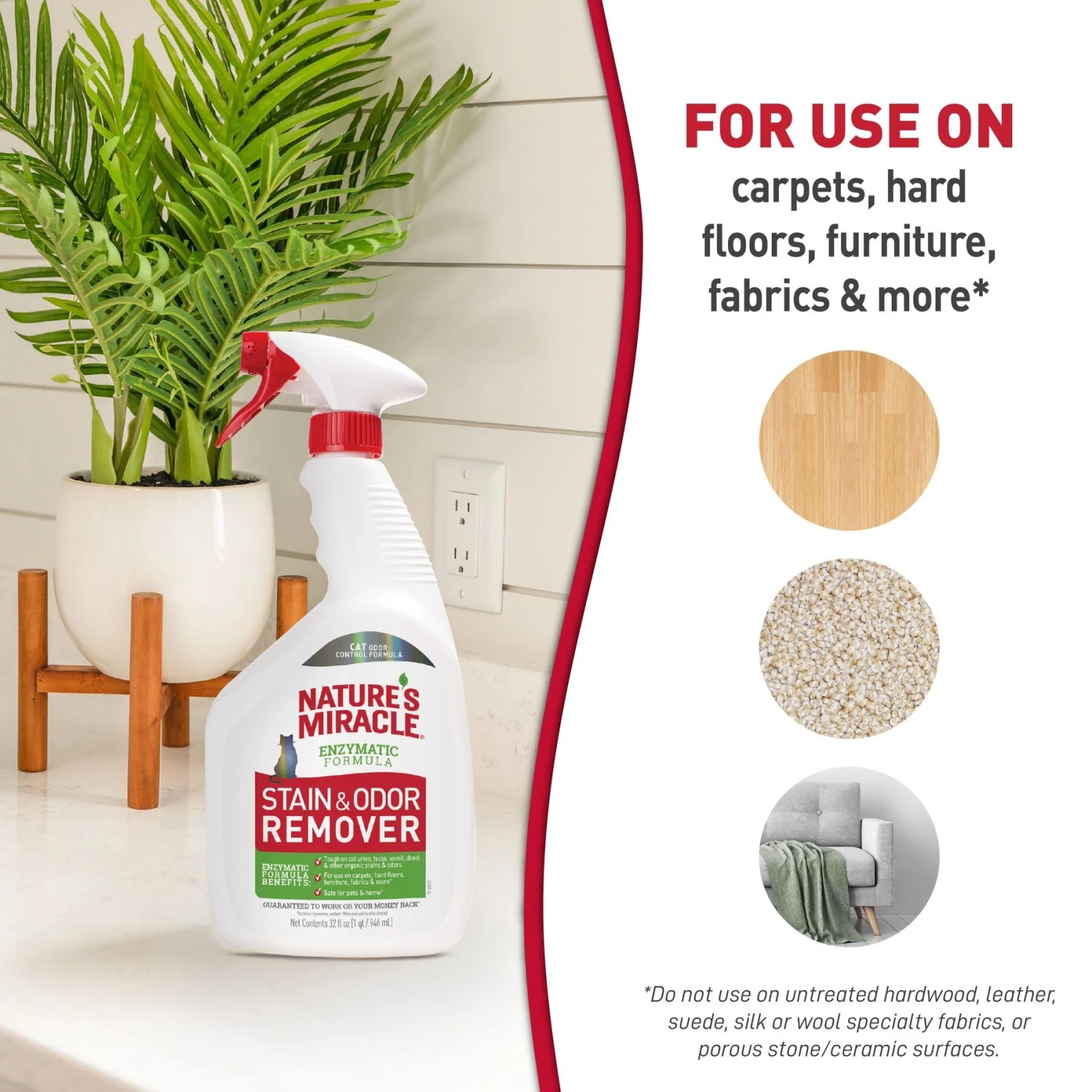 Nature's Miracle Cat Enzymatic Stain Remover & Odor Eliminator Spray, 32-oz Bottle 7 Nature's Miracle Cat Enzymatic Stain Remover & Odor Eliminator Spray, 32-oz Bottle - Image 5