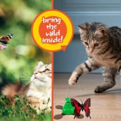 Pet Zone Fly By Spinner Interactive Cat Toy -Furry Friends 115571 PT5. AC SS1800 V1637362147