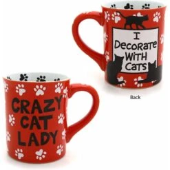 Our Name Is Mud "Crazy Cat Lady" Coffee Mug, 16-oz -Furry Friends 118504 PT2. AC SS1800 V1492018338