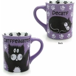 Our Name Is Mud "CATffeinated" Coffee Mug, 16-oz -Furry Friends 118508 PT2. AC SS1800 V1492018376