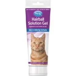 PetAg Hairball Solution Chicken Flavored Gel Hairball Control Supplement For Cats