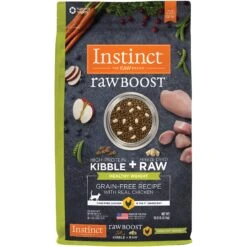 Instinct Raw Boost Healthy Weight Grain-Free Chicken & Freeze-Dried Raw Coated Pieces Recipe Dry Cat Food -Furry Friends 119123 PT8. AC SS1800 V1565022434
