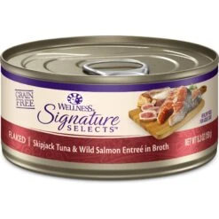 Wellness CORE Signature Selects Flaked Skipjack Tuna & Wild Salmon Entree In Broth Grain-Free Canned Cat Food