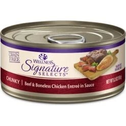 Wellness CORE Signature Selects Chunky Beef & Boneless Chicken Entree In Sauce Grain-Free Canned Cat Food