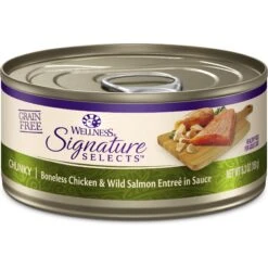 Wellness CORE Signature Selects Chunky Boneless Chicken & Wild Salmon Entree In Sauce Grain-Free Canned Cat Food