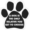 Magnetic Pedigrees "A Dog Is The Only Relative You Get To Choose" Paw Magnet 1 Magnetic Pedigrees "A Dog Is The Only Relative You Get To Choose" Paw Magnet -Furry Friends 120987 MAIN. AC SS1800 V1493070724