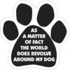 Magnetic Pedigrees "The World Does Revolve Around My Dog" Paw Magnet -Furry Friends 120996 MAIN. AC SS1800 V1493070789