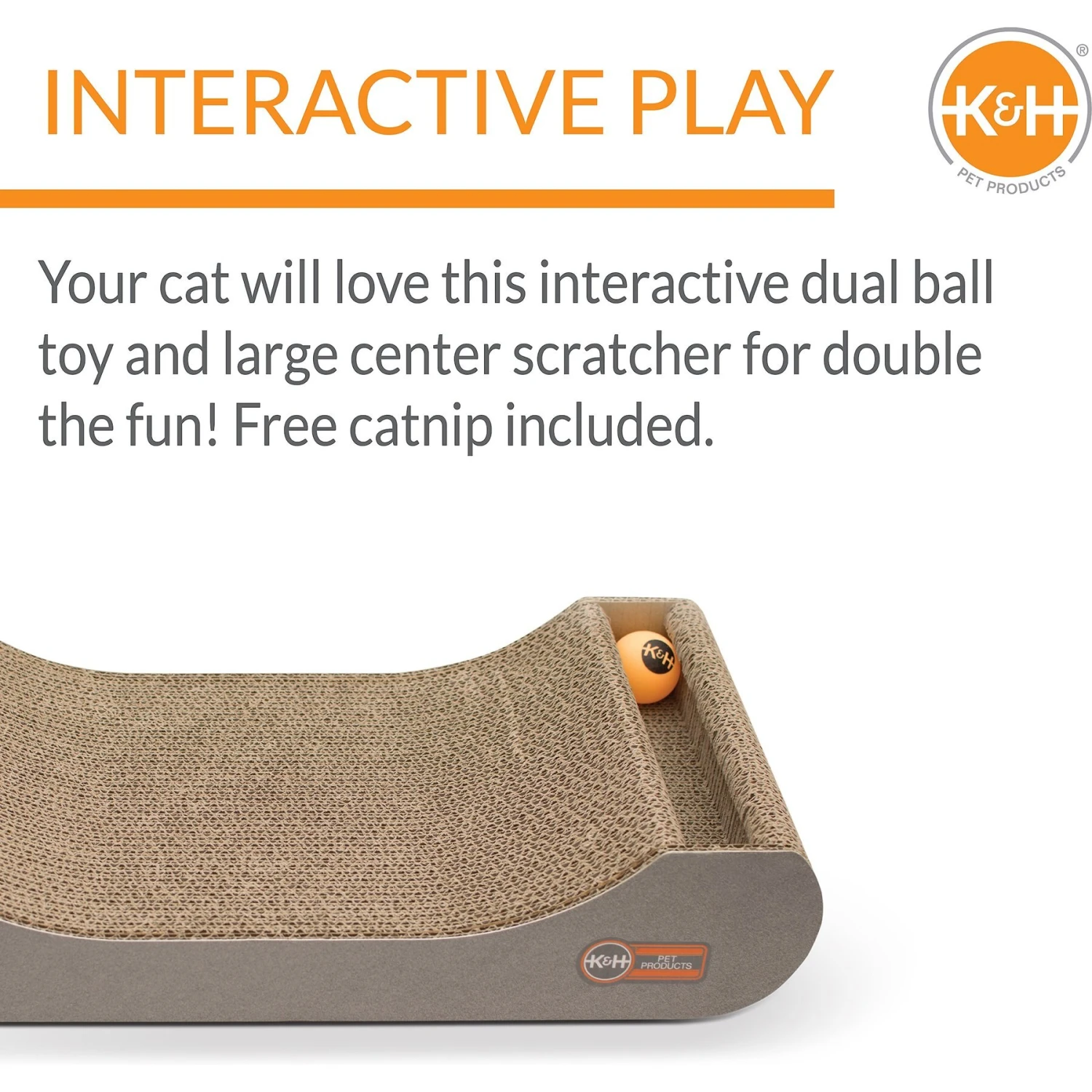 K&H Pet Products Kitty Tippy Scratch N' Track Cat Scratcher Toy With Catnip 5 K&H Pet Products Kitty Tippy Scratch N' Track Cat Scratcher Toy With Catnip - Image 3
