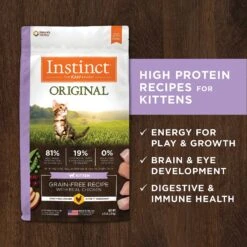 Instinct Original Kitten Grain-Free Recipe With Real Chicken Freeze-Dried Raw Coated Dry Cat Food -Furry Friends 122326 PT5. AC SS1800 V1623440852