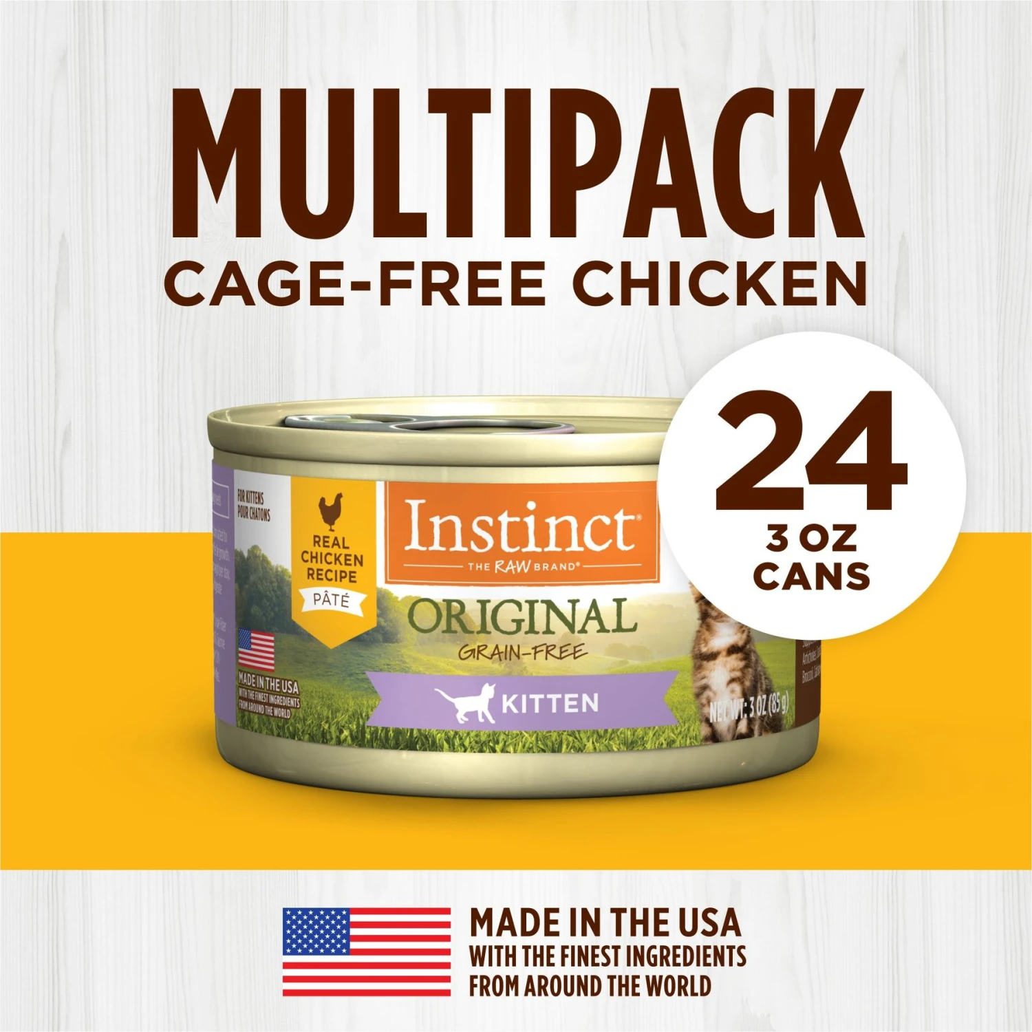 Instinct Kitten Grain-Free Pate Real Chicken Recipe Natural Wet Canned Cat Food 8 Instinct Kitten Grain-Free Pate Real Chicken Recipe Natural Wet Canned Cat Food - Image 6